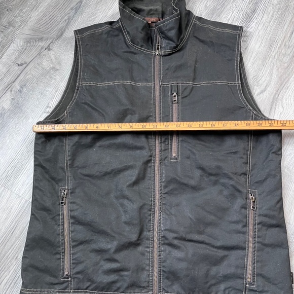 Kuhl Burr Vest  Large Canvas Gunmetal Black Vintage Patina Dye Size L - Picture 4 of 13